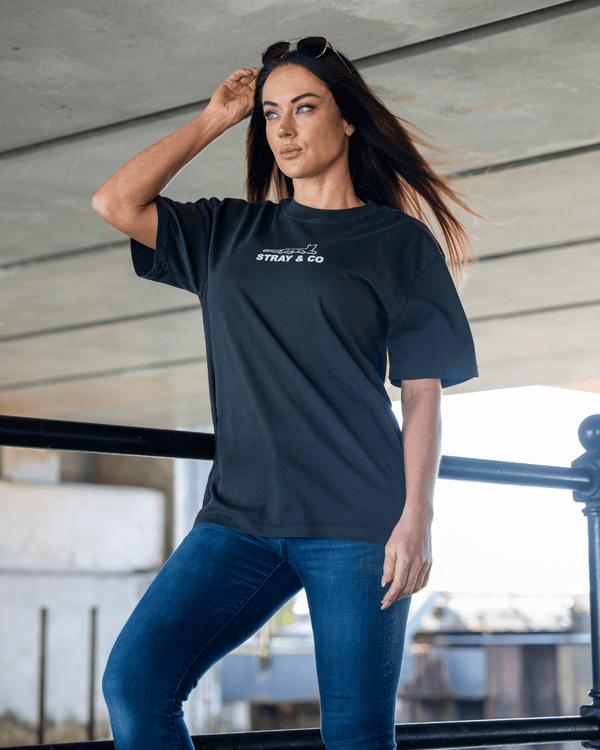 Stray Black Washed Tee