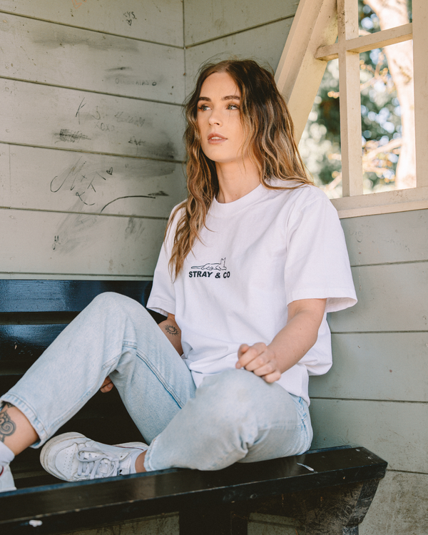 Stray White Washed Tee