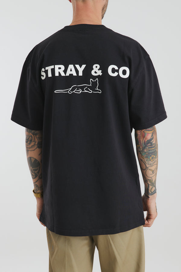 Stray Black Washed Tee