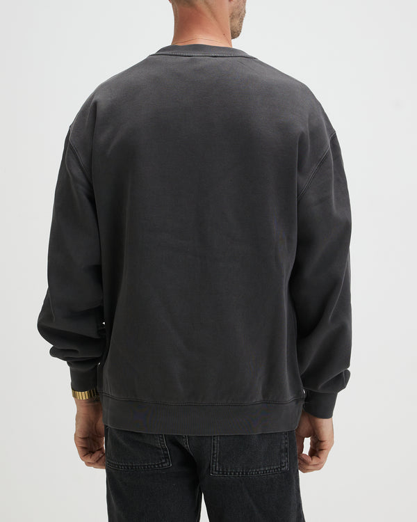 Stray & Co Crew Neck — Washed Black