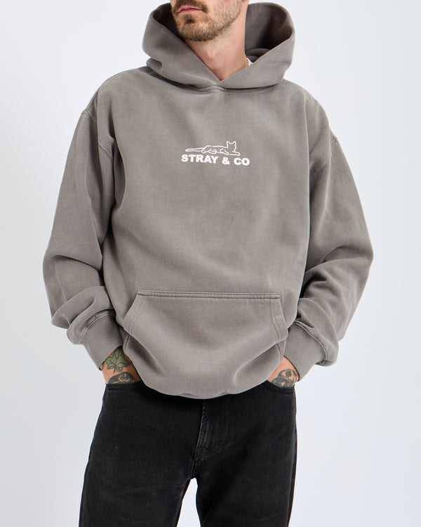 Stray Grey Washed Hoodie