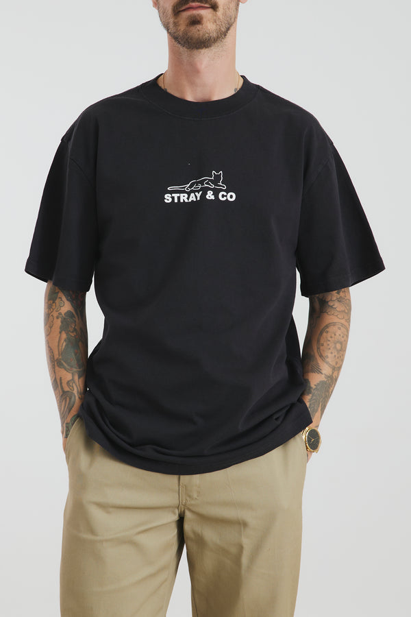 Stray Black Washed Tee