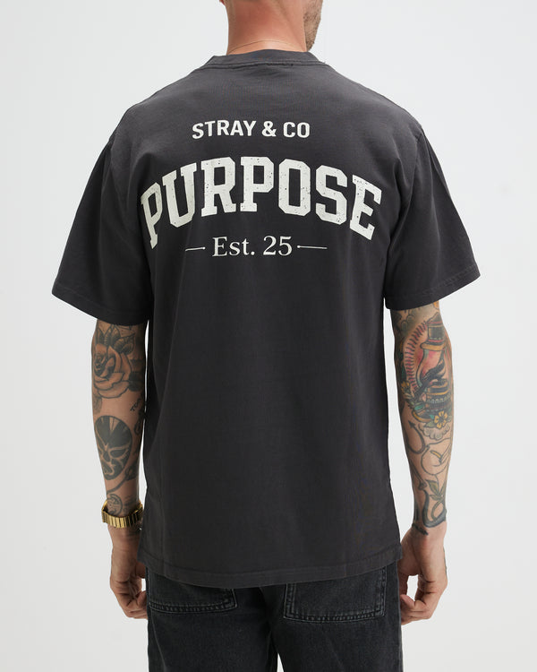 The Purpose Tee - Washed Black