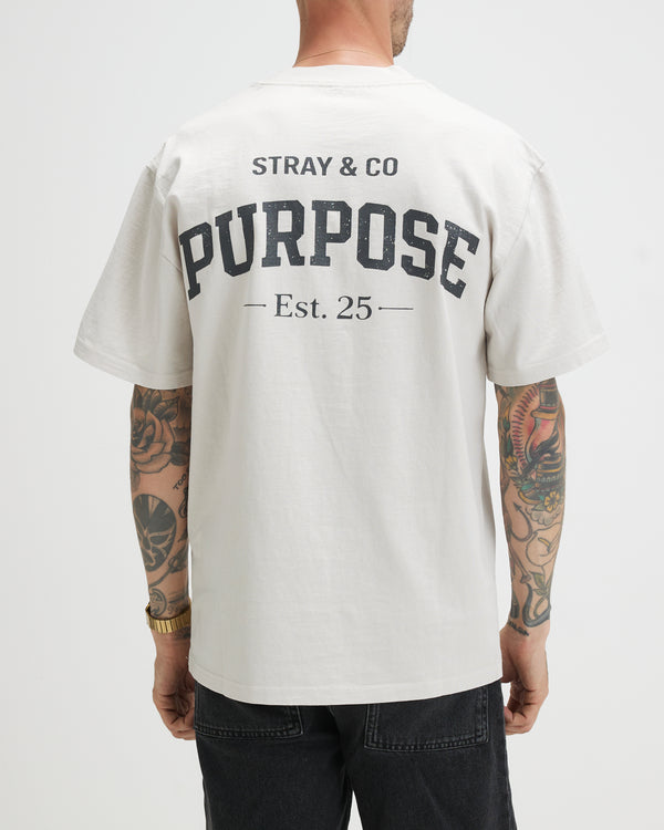 The Purpose Tee - Washed Ecru