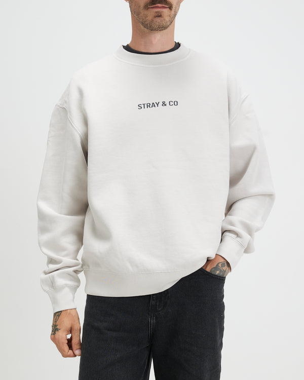 Stray & Co Crew Neck — Washed Ecru